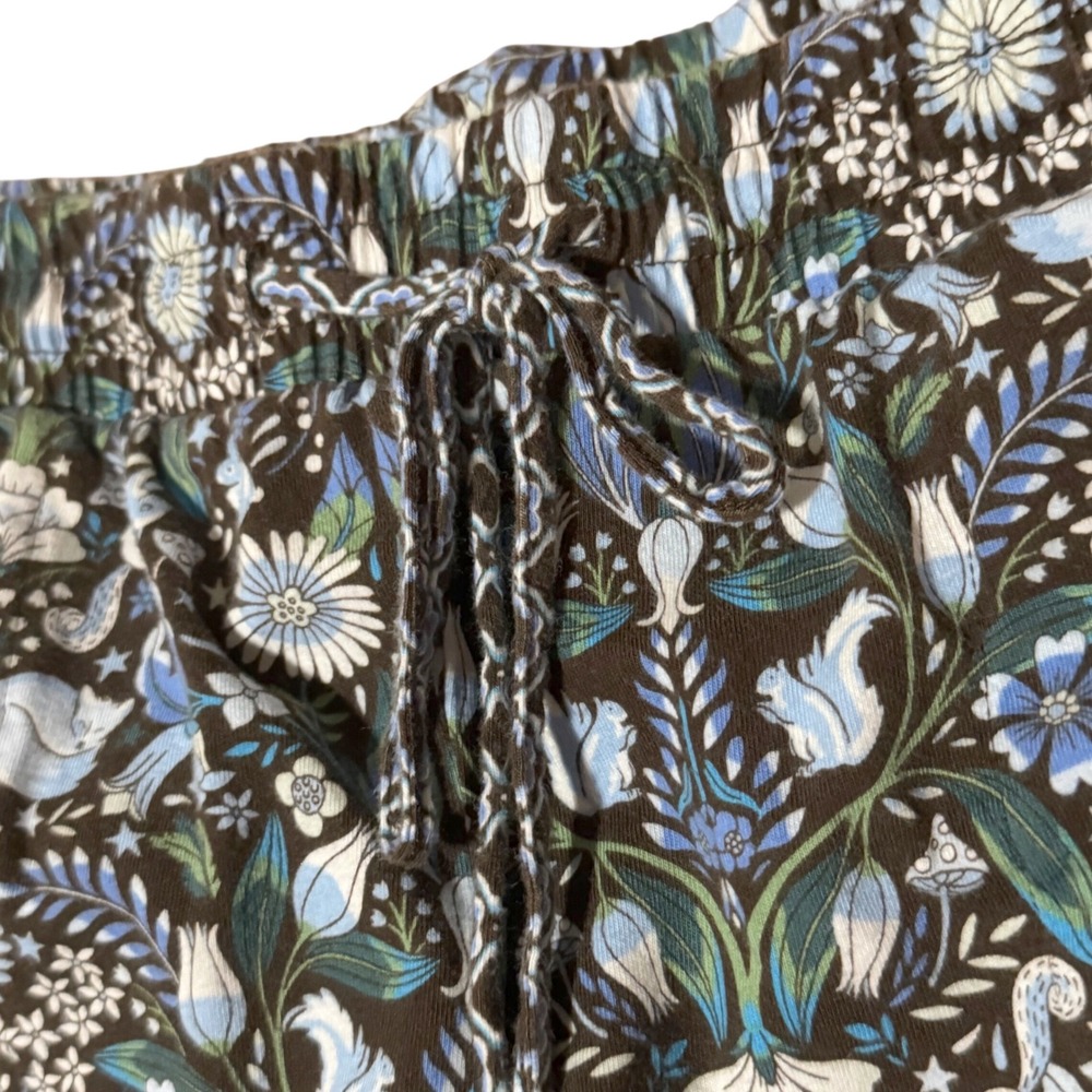 Vera Bradley Blue Floral Woodland Pajama Lounge Pants 100% Cotton Size Medium - Picture 5 of 11